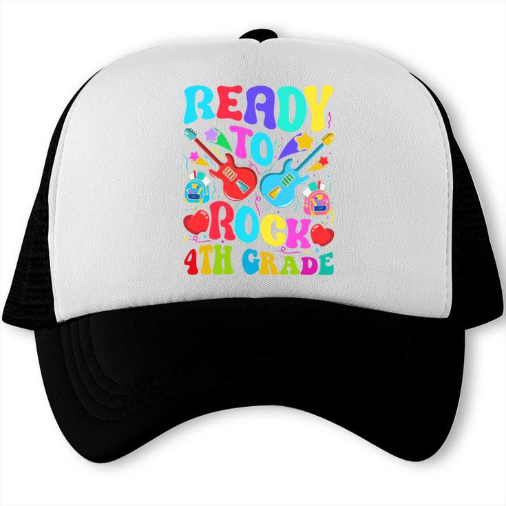 Im Ready To Rock 4th Grade Back To School 4th Grade Guitar Performance Trucker Cap Im Ready To Rock 4th Grade Back To School 4th Grade Guitar Performance Trucker Cap