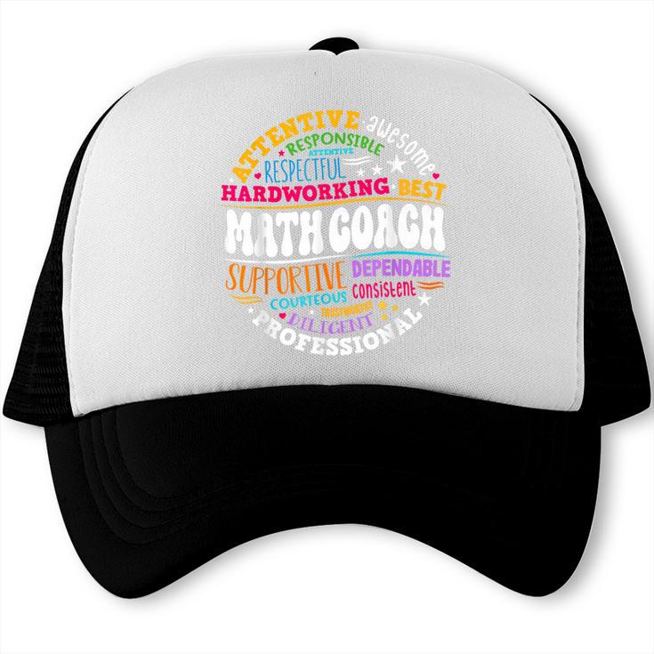Instructional Math Coach Crew Back To School Matching Group Trucker Cap