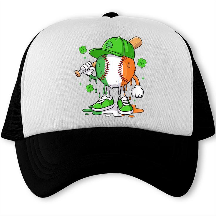 Kids Boys St Patricks Day Irish Flag Kids Baseball Ice Cream Drip Trucker Cap Kids Boys St Patricks Day Irish Flag Kids Baseball Ice Cream Drip Trucker Cap