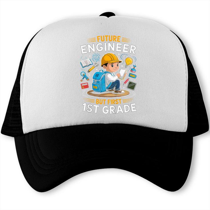 Kids Future Engineer 1st Grade Student Back To School Boys Kid Trucker Cap