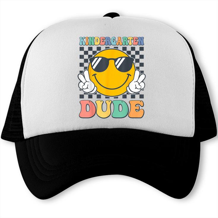 Kindergarten Dude First Day Of Kindergarten Back To School Trucker Cap Kindergarten Dude First Day Of Kindergarten Back To School Trucker Cap