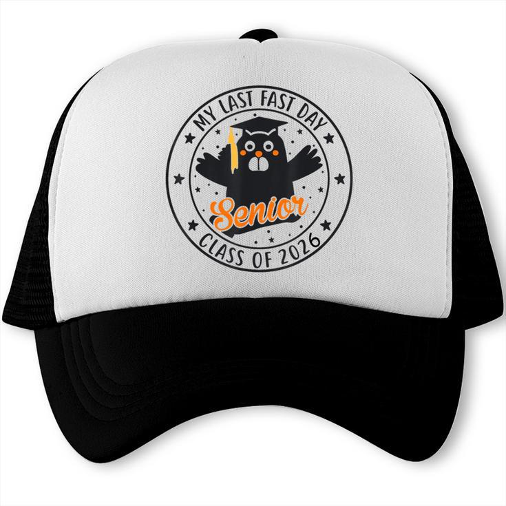 My Last First Day Senior 2026 Cat Back To School Cool Class Trucker Cap