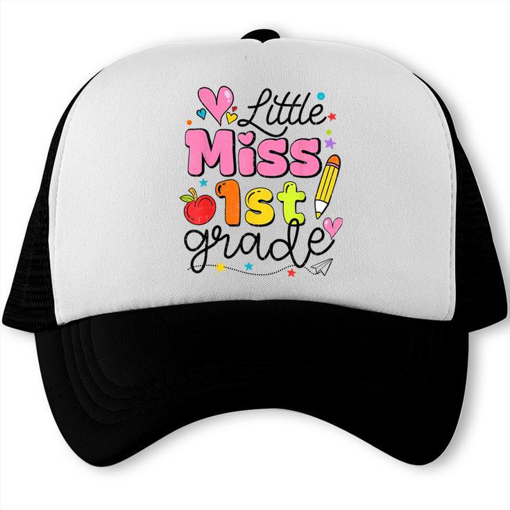 Little Miss 1st Grade Back To School Cute First Grade Girls Trucker Cap Little Miss 1st Grade Back To School Cute First Grade Girls Trucker Cap