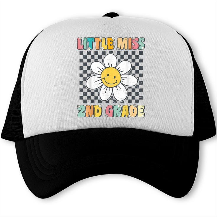 Little Miss 2nd Grade Retro Groovy 2nd Grade Back To School Trucker Cap