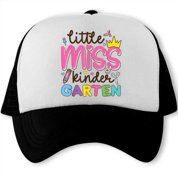 Little Miss Kindergarten First Day Back To School Girls Cute Trucker Cap
