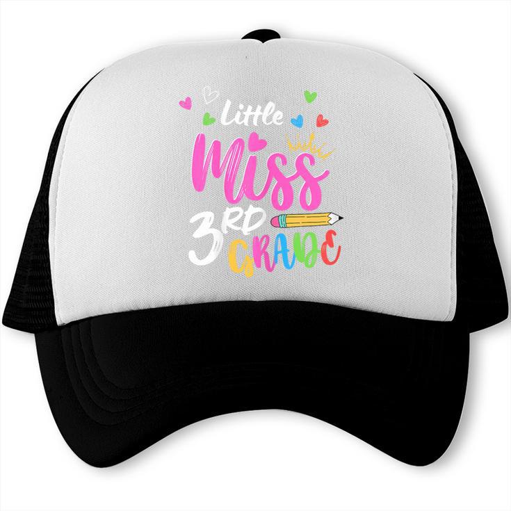 Little Misss Third Grade Back To School 3rd Grader Girl Trucker Cap