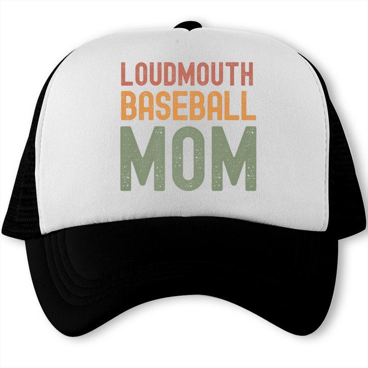 Loudmouth Baseball Mom Sports Cute Text Premium Trucker Cap