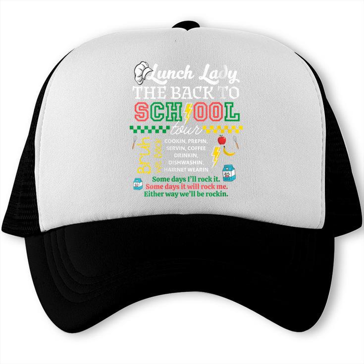 Lunch Lady Food Humor Back To School Tour Trucker Cap