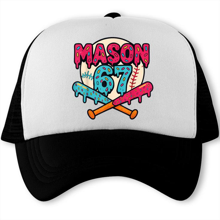 Mason 67 Ice Cream Drip Baseball Meme Graphics Trucker Cap