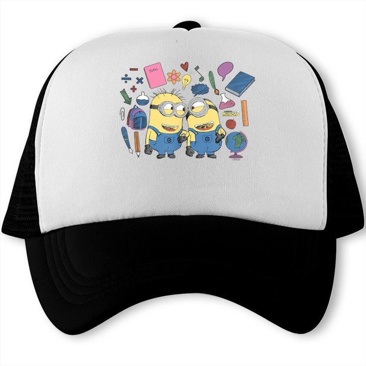 Minions Back To School Sketched Trucker Cap Minions Back To School Sketched Trucker Cap