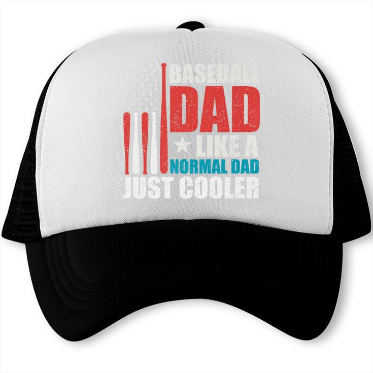 Patriotic Baseball Dad Father's Day American Flag Premium Trucker Cap