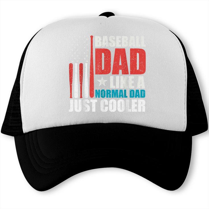 Patriotic Baseball Dad Father's Day American Flag Trucker Cap