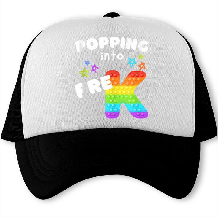 Popping Into Pre K Kid's Back To School Pop It Fidget Toy Trucker Cap