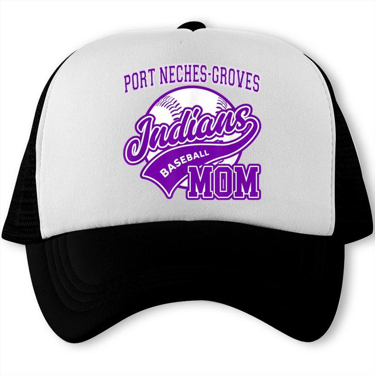 Port Neches-Groves High School PNG Indians Baseball Mom Trucker Cap Port Neches-Groves High School PNG Indians Baseball Mom Trucker Cap