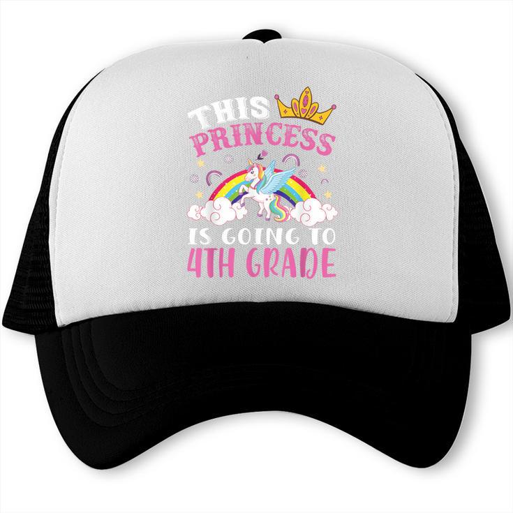Princess Going To 4th Grade Tee For Girls Back To School Trucker Cap Princess Going To 4th Grade Tee For Girls Back To School Trucker Cap