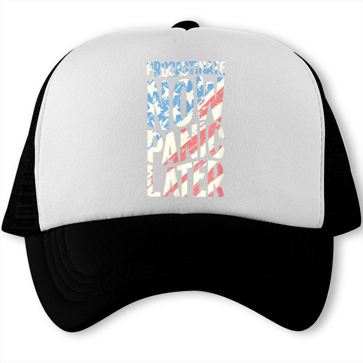 Procrastinate Now Panic Later Back To School Trucker Cap