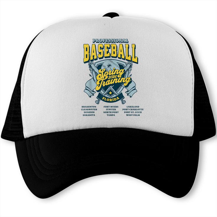 Professional Baseball Spring Training 2026 Florida Cities Trucker Cap Professional Baseball Spring Training 2026 Florida Cities Trucker Cap