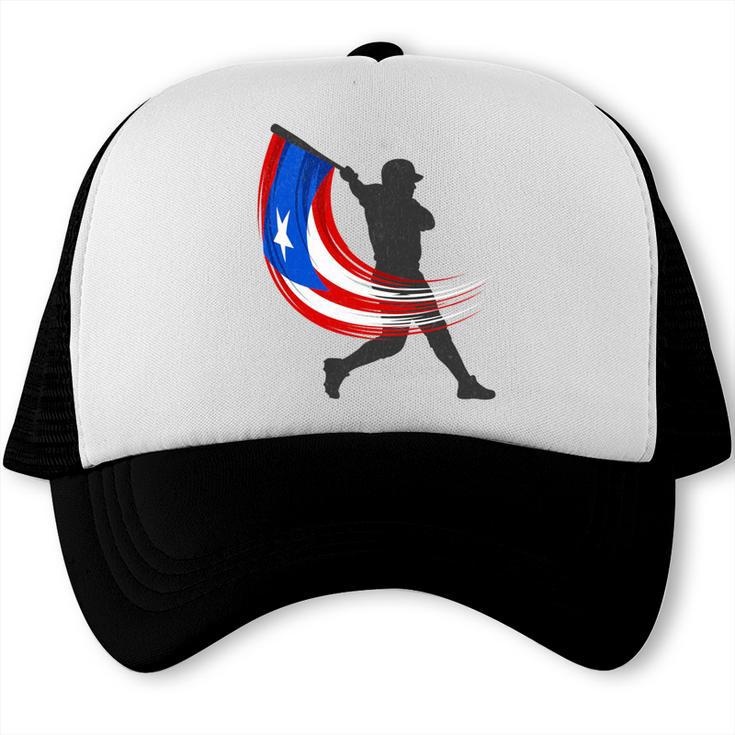 Puerto Rico Baseball Flag Player Boricua Heritage Sports Trucker Cap Puerto Rico Baseball Flag Player Boricua Heritage Sports Trucker Cap