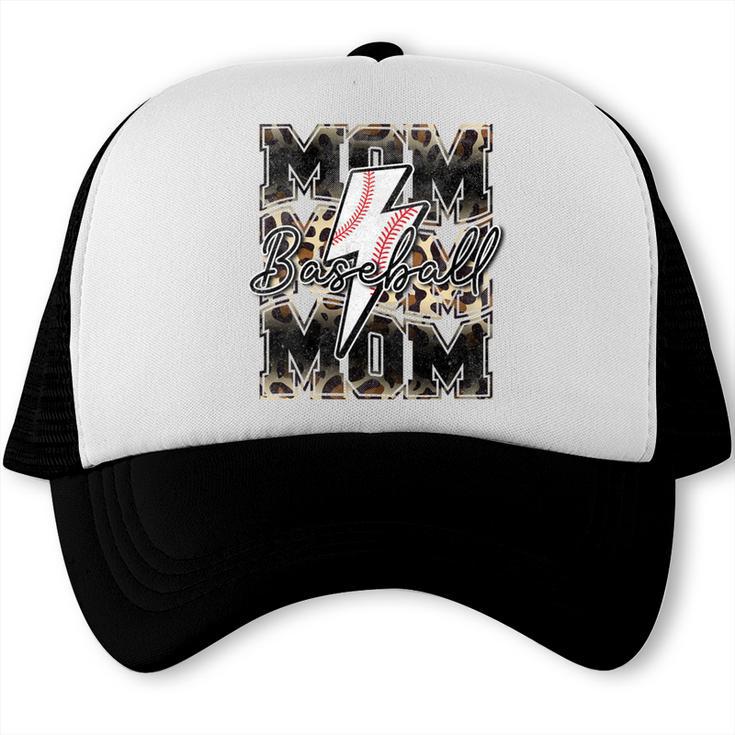 Retro Baseball Mom Mama Baseball Life Mother's Day Baseball Trucker Cap Retro Baseball Mom Mama Baseball Life Mother's Day Baseball Trucker Cap