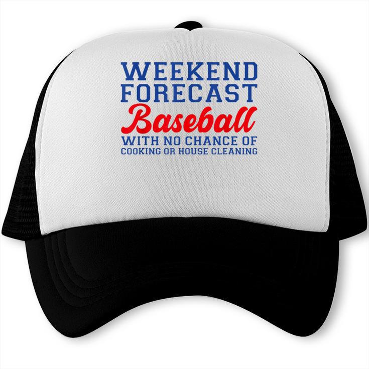 Retro Baseball Mom Mother's Day Weekend Forecast Baseball Trucker Cap