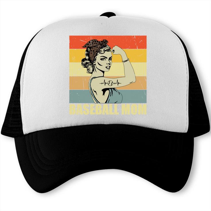Retro Baseball Mom Sport Lover Vintage Trucker Cap Retro Baseball Mom Sport Lover Vintage Trucker Cap