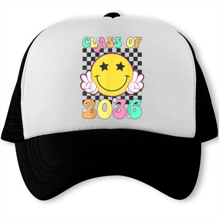 Retro Class Of 2036 Grow With Me Back To School Kindergarten Trucker Cap Retro Class Of 2036 Grow With Me Back To School Kindergarten Trucker Cap