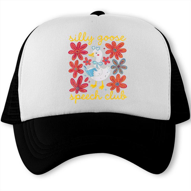 Retro Silly Goose Speech Therapy SLP Back To School Trucker Cap
