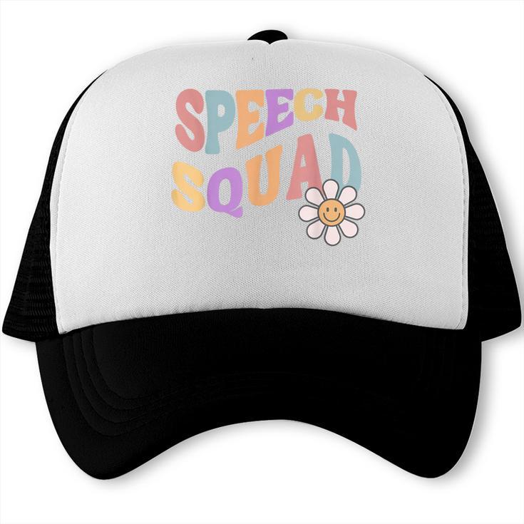 Retro Speech Squad Back To School Speech Therapist SLP Trucker Cap