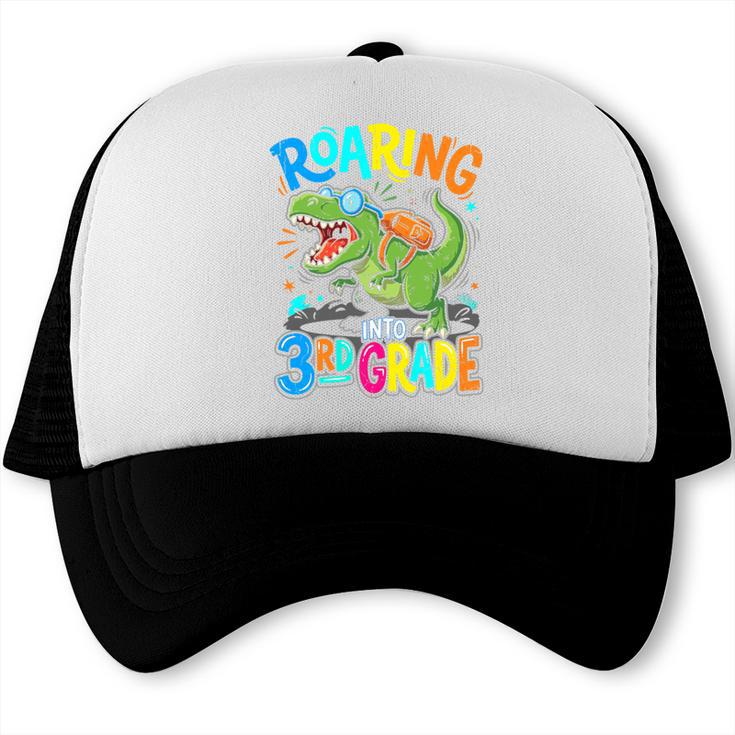Roaring Into 3rd Grade Back To School Dinosaurus T-Rex Premium Tri-Blend Trucker Cap Roaring Into 3rd Grade Back To School Dinosaurus T-Rex Premium Tri-Blend Trucker Cap