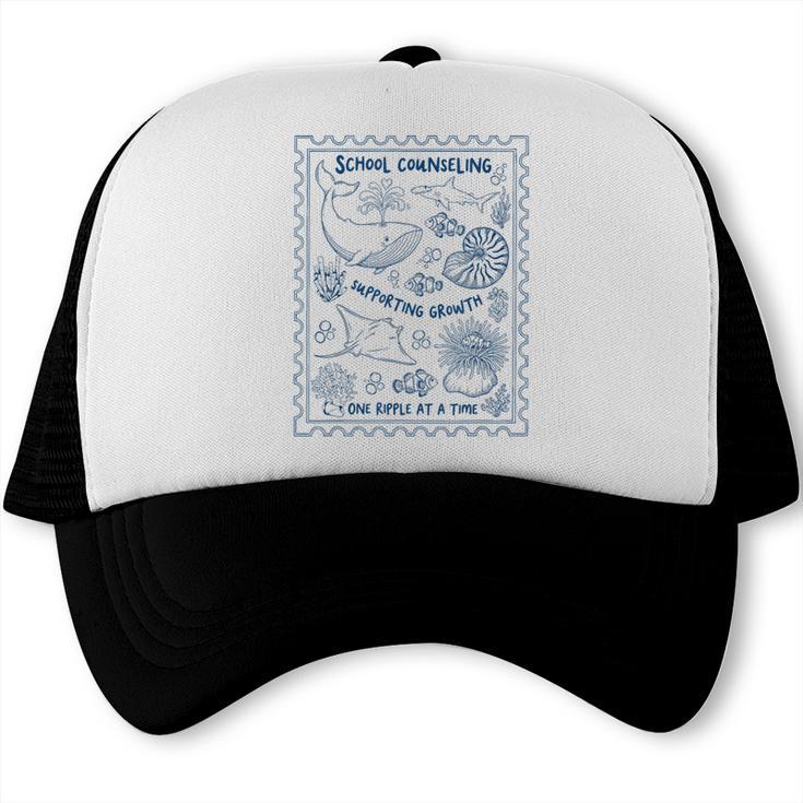 School Counselor Ocean Guidance Counselor Back To School Trucker Cap School Counselor Ocean Guidance Counselor Back To School Trucker Cap