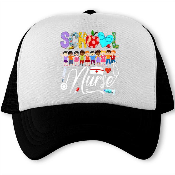 School Nurse Back To School First Day Of School Women Trucker Cap