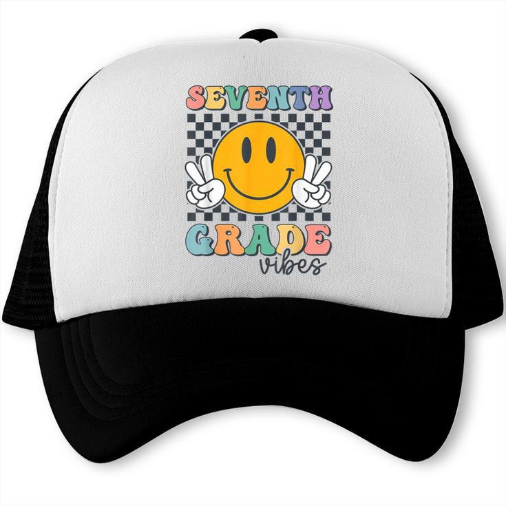 Seventh Grade Vibes Cute Smile Back To School 7th Grade Team Trucker Cap