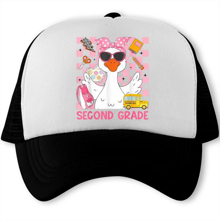 Silly Goose Second Grade Back To School Coquette Girly Trucker Cap