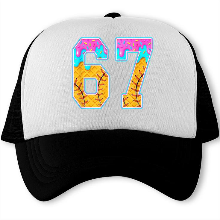 Six Seven Baseball Drip Trucker Cap
