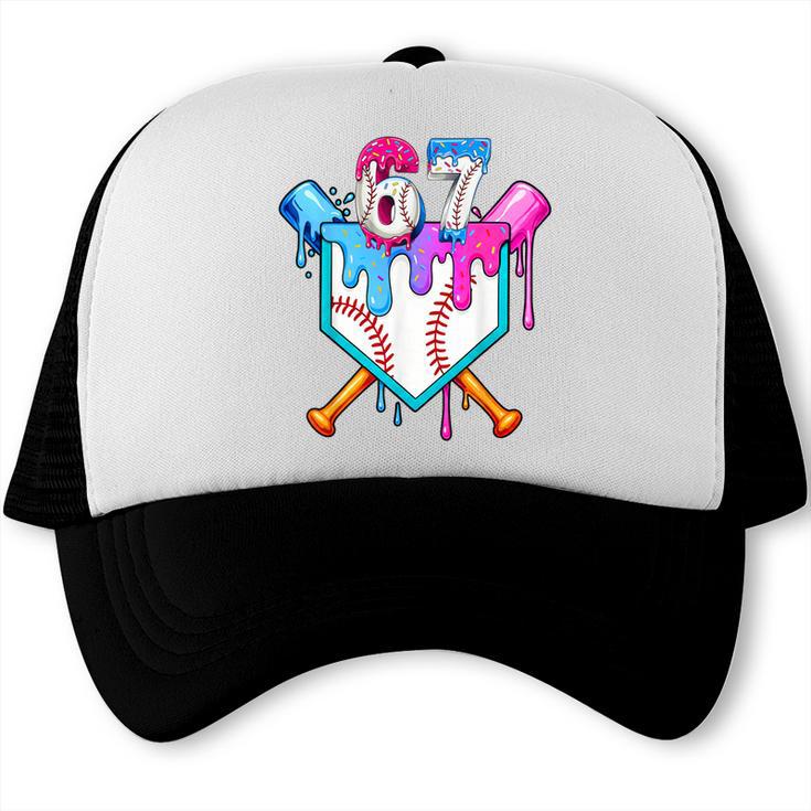 Six Seven Baseball Respect The Drip Boys Baseball Trucker Cap