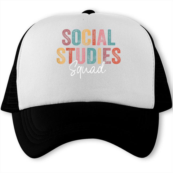 Social Studies Squad Back To School Appreciation Trucker Cap