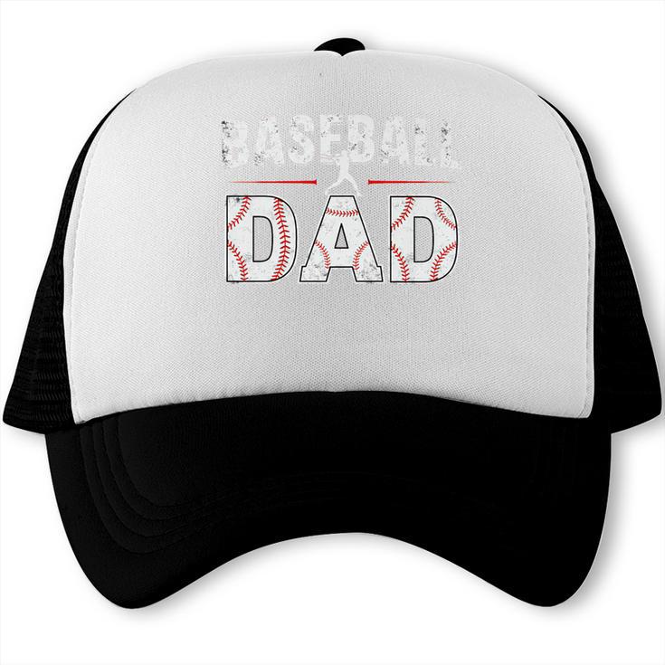 Softball Ball Dad Baseball Dad Parent Fathers Day Baseball Premium Trucker Cap