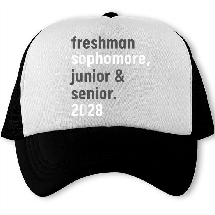 Sophomore Class Of 2028 Shirt Back To School High School Tee Trucker Cap