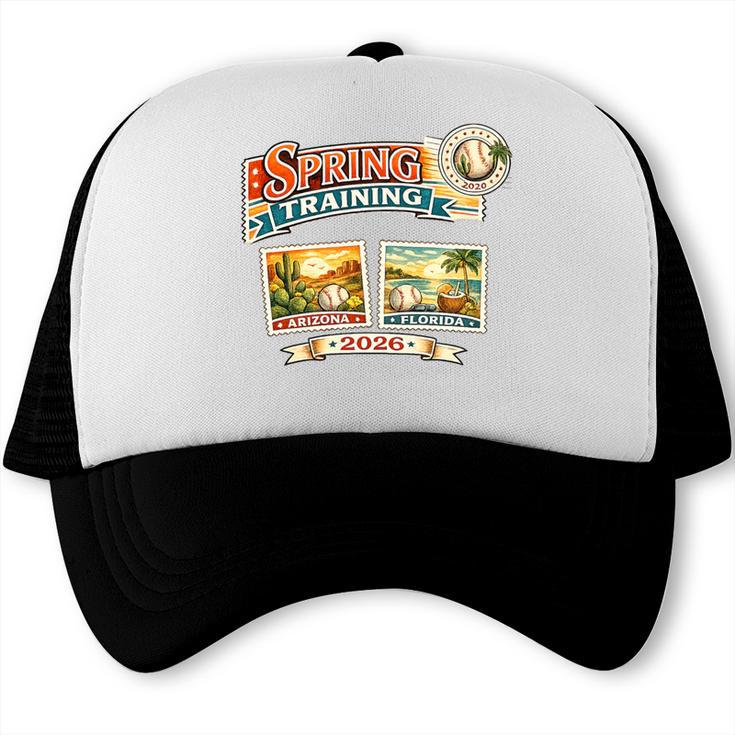 Spring Training 2026 Retro Postcard Baseball Premium Tri-Blend Trucker Cap Spring Training 2026 Retro Postcard Baseball Premium Tri-Blend Trucker Cap