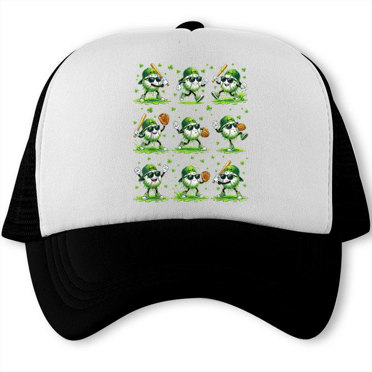 St Patricks Day Baseball Ice Cream Boys Baseball Player Trucker Cap