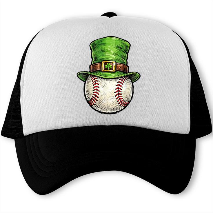 St Patricks Day Baseball Player Leprechaun Hat Men Boys Kids Trucker Cap