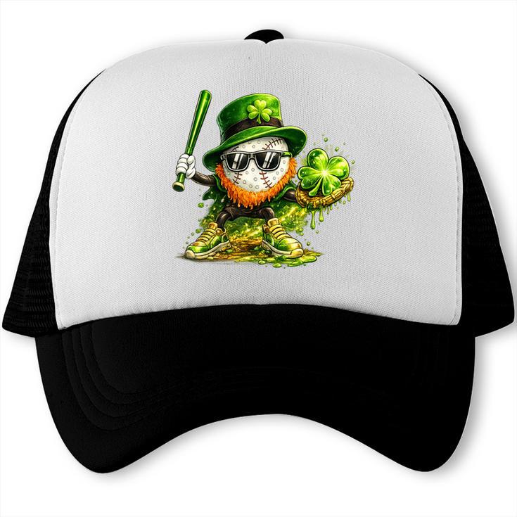 St Patrick’s Day Baseball Shamrock Player Trucker Cap