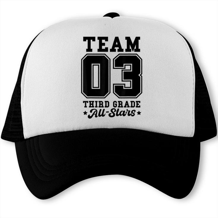 Team 3rd Grade All-Stars Back To School Sports Jersey Trucker Cap Team 3rd Grade All-Stars Back To School Sports Jersey Trucker Cap