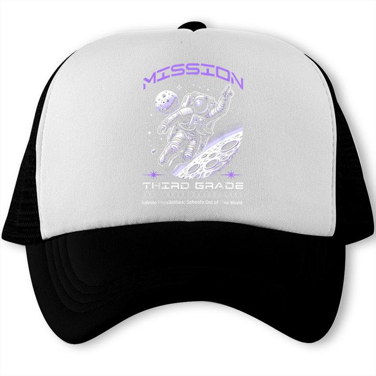 Third Grade Back To School Space Rocket Astronaut Trucker Cap