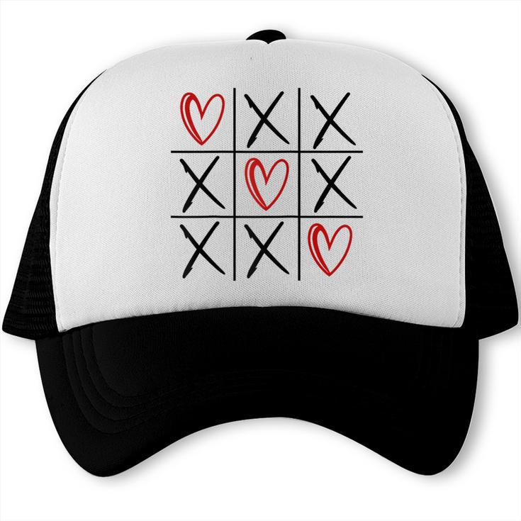Tic Tac Toe Love Hearts Romantic Valentine Raglan Baseball Tee Trucker Cap Tic Tac Toe Love Hearts Romantic Valentine Raglan Baseball Tee Trucker Cap