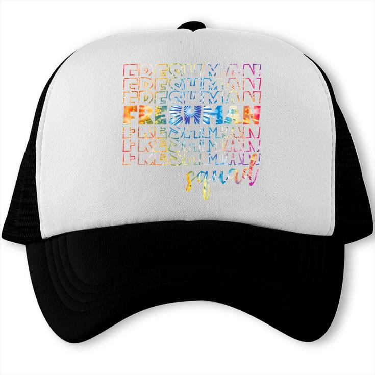 Tie Dye Freshman Squad 9th Grade Back To School High School Trucker Cap