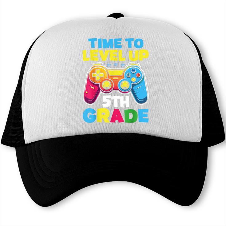 Time To Level Up 5th Grade Video Gamer Kids Back To School Trucker Cap