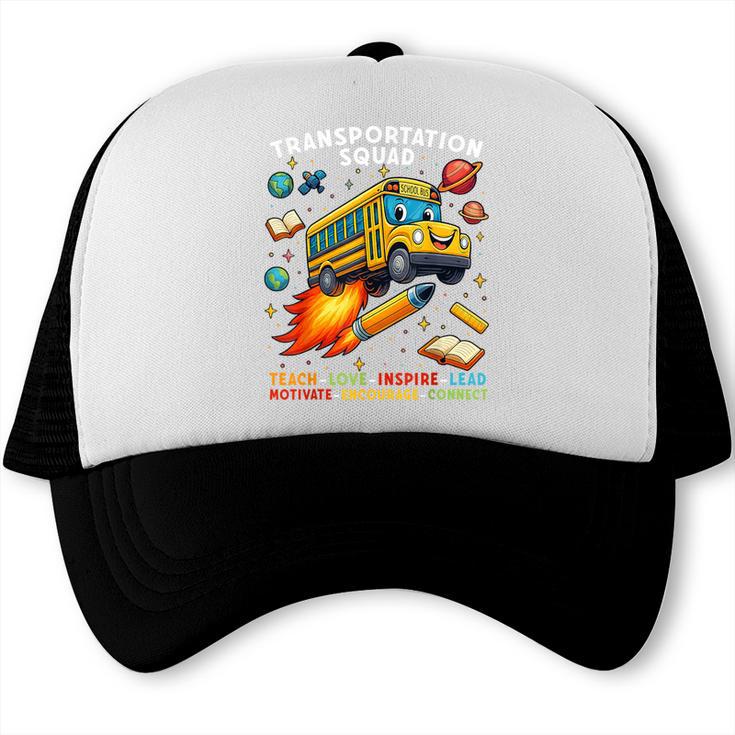 Transportation Squad School Bus Driver Back To School Trucker Cap