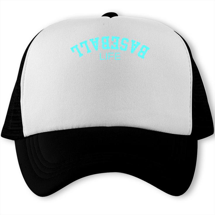 Upside Down Baseball Life Game Day Boys Girls Youth Trucker Cap Upside Down Baseball Life Game Day Boys Girls Youth Trucker Cap