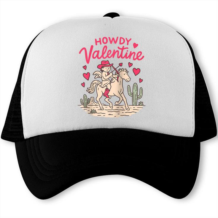 Valentine’s Day Western Life Cowboys Cupid Howdy Valentine Raglan Baseball Tee Trucker Cap Valentine’s Day Western Life Cowboys Cupid Howdy Valentine Raglan Baseball Tee Trucker Cap